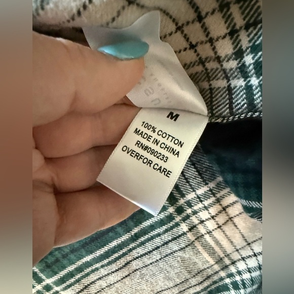 Pacsun Green Plaid Flannel Button Down Shirt Men’s Size Medium - Picture 5 of 6